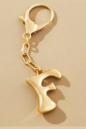 Anthropologie Bubble Letter Monogram Bag Charm