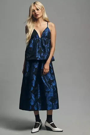 Anthropologie Sleeveless Open-Back Midi Dress