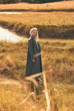 Anthropologie Wool-Blend Topcoat
