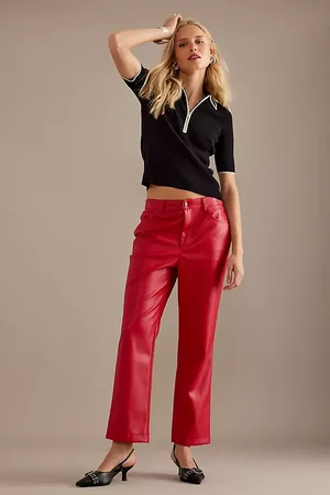Never Fully Dressed Faux Leather Trousers