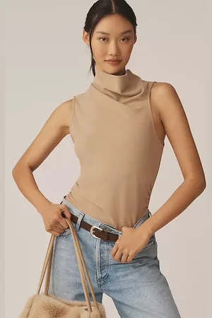 Anthropologie Jersey Cowl-Neck TankTop