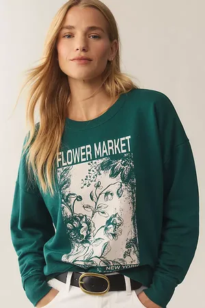 Anthropologie Flower Market Graphic Sweatshirt