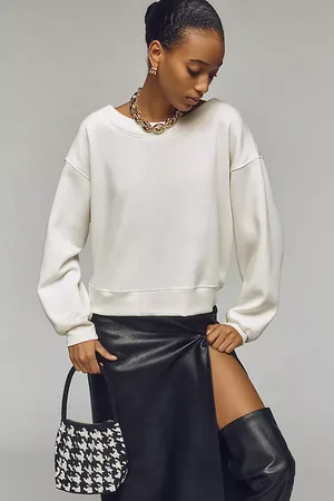 Maeve Bow-Back Graphic Sweatshirt