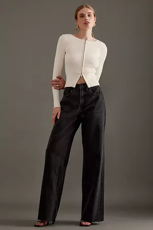 GOOD AMERICAN Good Ease Mid-Rise Relaxed Jeans