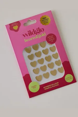 Popmask Wildglo Gold Heart Metallic Pimple Patches, 60 Pack