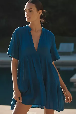 Anthropologie The Kallie Flowy Mini Tunic Dress