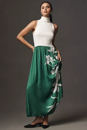 Anthropologie The Thea Mockable Sleeveless Midi Jumper Dress