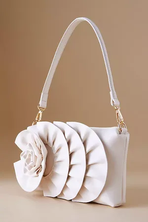 Anthropologie Florence 3D Floral Shoulder Bag
