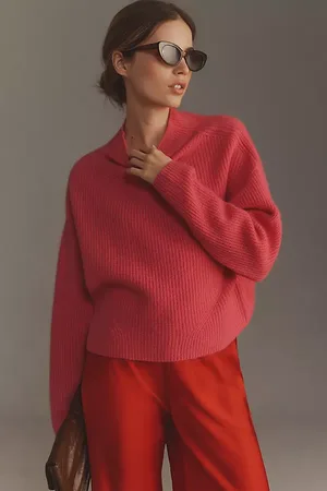 Anthropologie The Enza Ribbed Cashmere Jumper: Cropped Long-Sleeve Edition