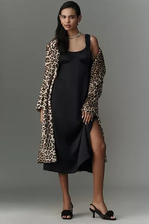 Anthropologie Ruched Midi Slip Dress