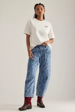 Damson Madder Felix Bow Laser Jeans