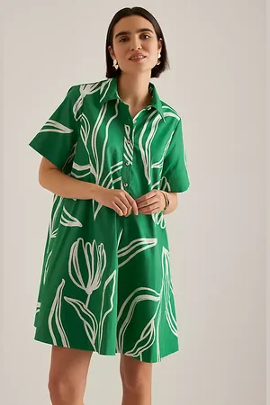 Anthropologie Short-Sleeve Swing Tunic Mini Dress