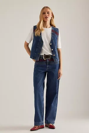 Damson Madder Drew Texas Embroidered Jeans
