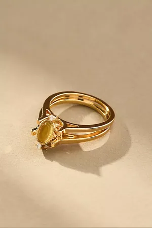 Anthropologie Stone Flip Ring