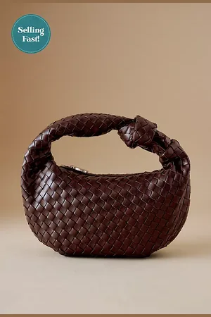 Melie Bianco Larissa Woven Faux-Leather Shoulder Bag