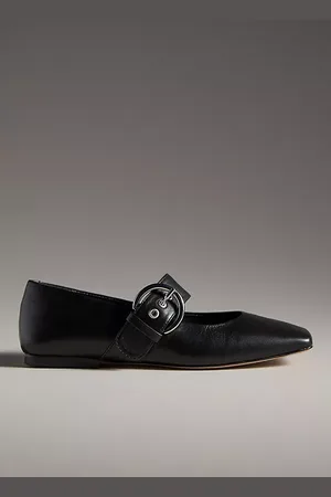 Anthropologie Square-Toe Mary Jane Flats