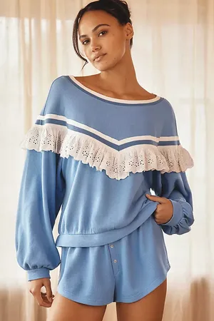 Anthropologie Ruffle Sweatshirt