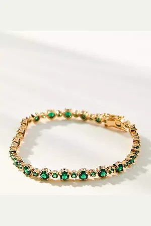 Anthropologie Gemstone Tennis Bracelet