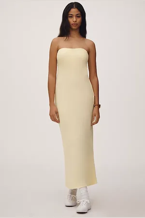 Anthropologie Satin Midi Slip Dress