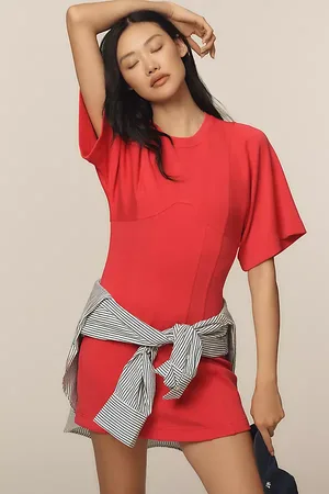 Anthropologie Daily Practice Short-Sleeve Mini Dress