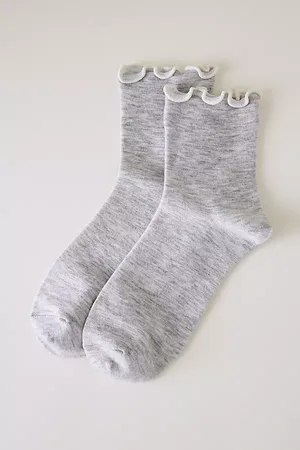hansel from basel Ruffle Trim Socks
