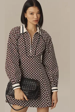 Maeve Long-Sleeve Collared Varsity Dress