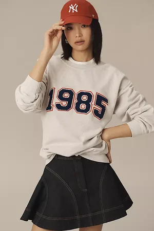 Anthropologie Oversized 1985 Varsity Sweatshirt