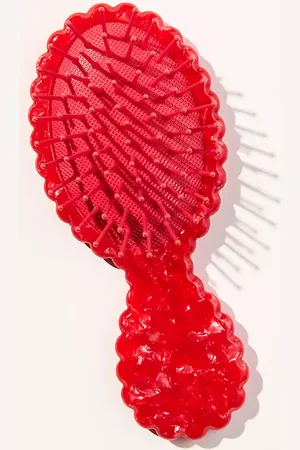 Anthropologie Scallop-Edge Mini Hair Brush