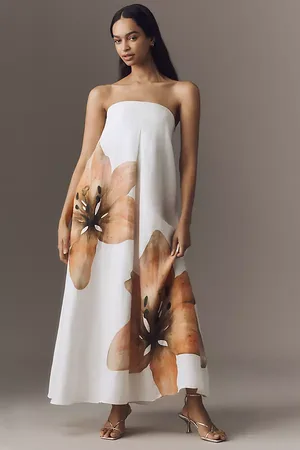 Significant Other Parisa Strapless Linen Maxi Dress
