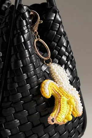 Anthropologie Beaded Fruit Bag Charm