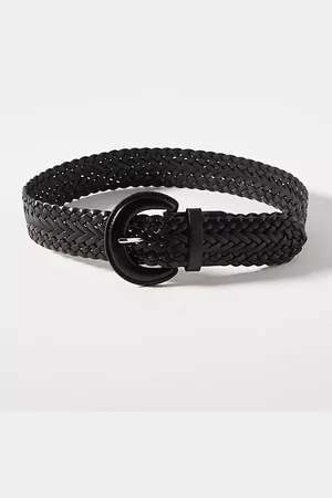 Anthropologie Leather Woven Belt