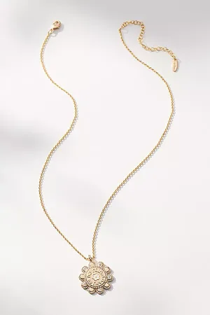 Anthropologie Floral Pendant Necklace