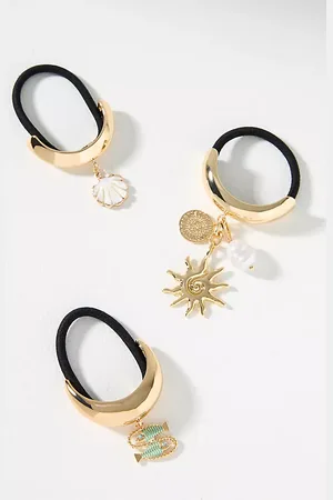 Anthropologie Sun Charm Cuff Hair Ties, Set of 3