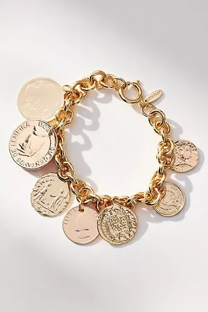 Anthropologie Chunky Charm Bracelet