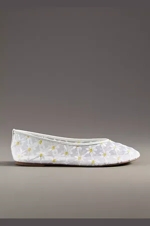 Maeve Embroidered Mesh Flats
