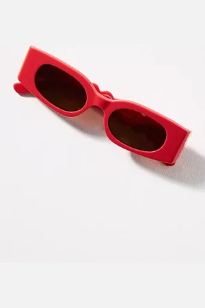 Anthropologie Rectangle Wavy Temple Sunglasses