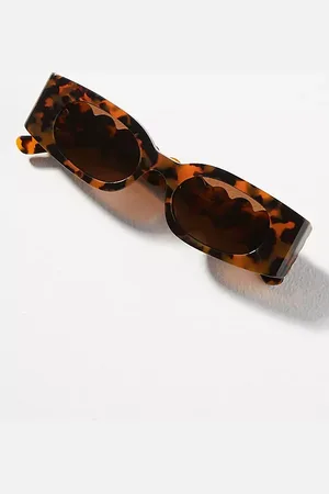 Anthropologie Rectangle Wavy Temple Sunglasses