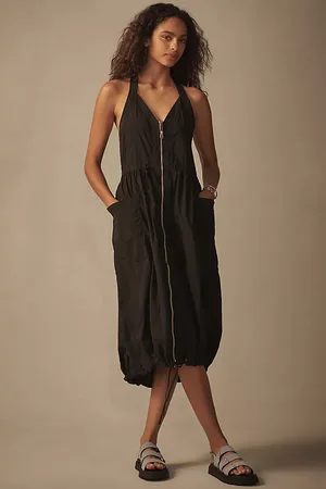 Anthropologie Free Fall Drawstring Midi Dress