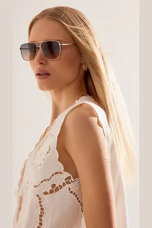 Anthropologie The Verity Metal Aviator Sunglasses