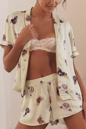 Anthropologie Silky Patterned Pyjama Shorts