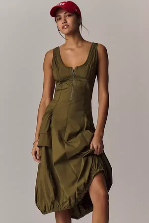 Anthropologie Daily Practice Fastpack Bubble-Hem Midi Dress