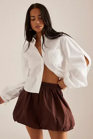 Anthropologie Mini Bubble-Hem Skirt