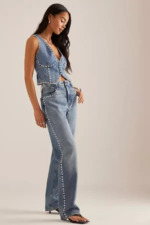 GOOD AMERICAN Good Icon Studded Jeans