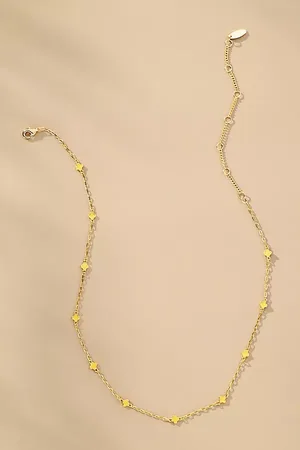 Anthropologie Tiny Clover Chain Necklace