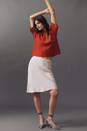 Anthropologie The Tilda Knee-Length Slip Skirt
