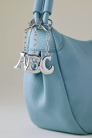 Anthropologie Bubble Letter Monogram Bag Charm