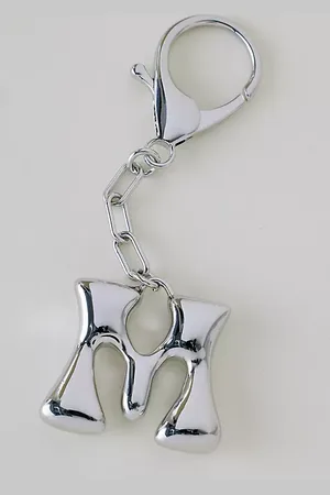 Anthropologie Bubble Letter Monogram Bag Charm