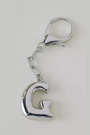 Anthropologie Bubble Letter Monogram Bag Charm