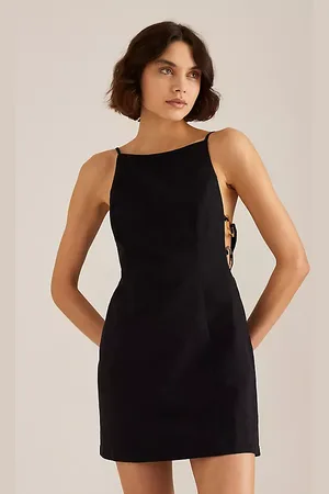 Anthropologie Sleeveless Tort Ring Mini Dress