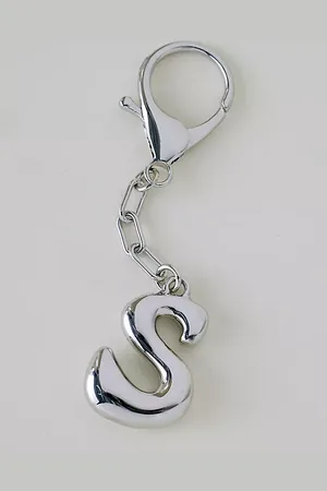 Anthropologie Bubble Letter Monogram Bag Charm